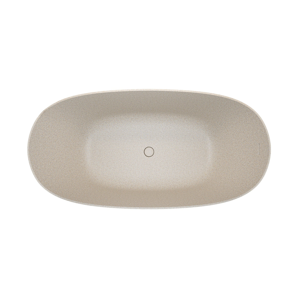 61'' Freestanding Bathtub Resin Stone Soaking Bathtub