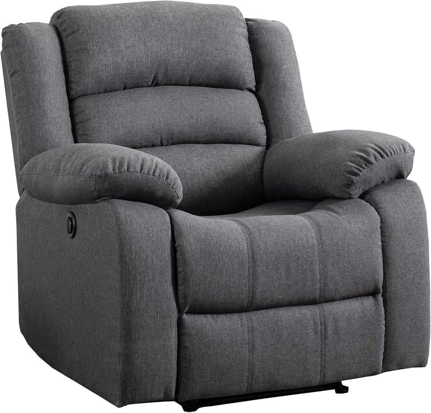 Oversized Grey Electric Recliner Chair For Living Room