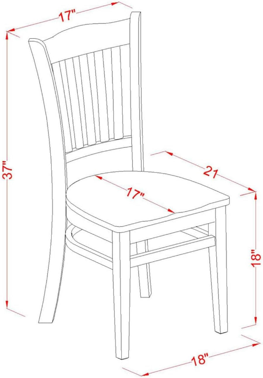 Groton Dining Room Chairs Mahogany Slat Back Set Of 2