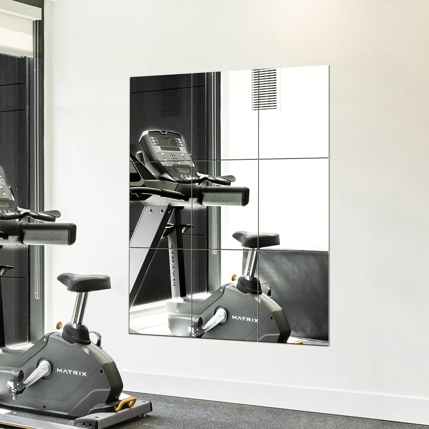 Frameless Full Length Mirror Tiles 16x12 Inch Wall Set