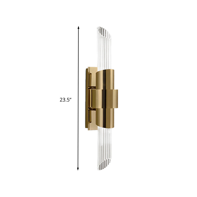 Isabella's Modern Gold Wall Sconce with Prismatic Crystals