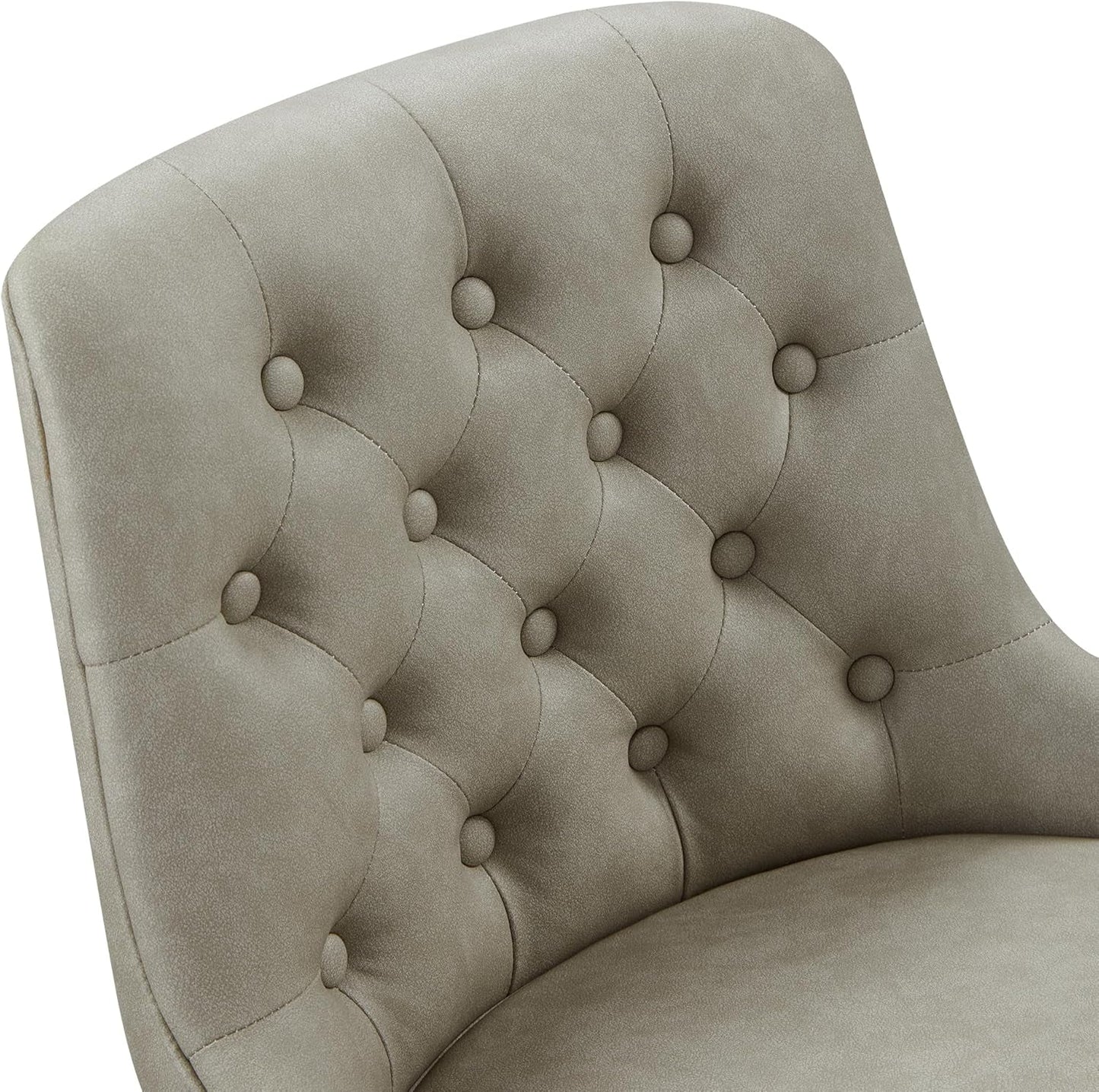 Bar Stool 30 Inch Stone Grey Upholstered 360 Degree Swivel