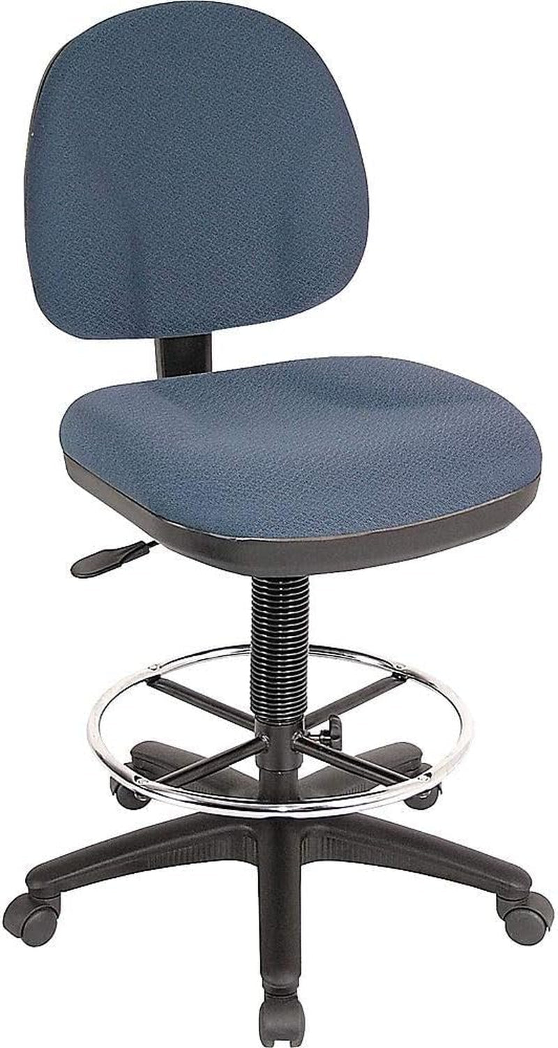 Pneumatic Adjustable Multi Task Stool Blue Ergonomic Back