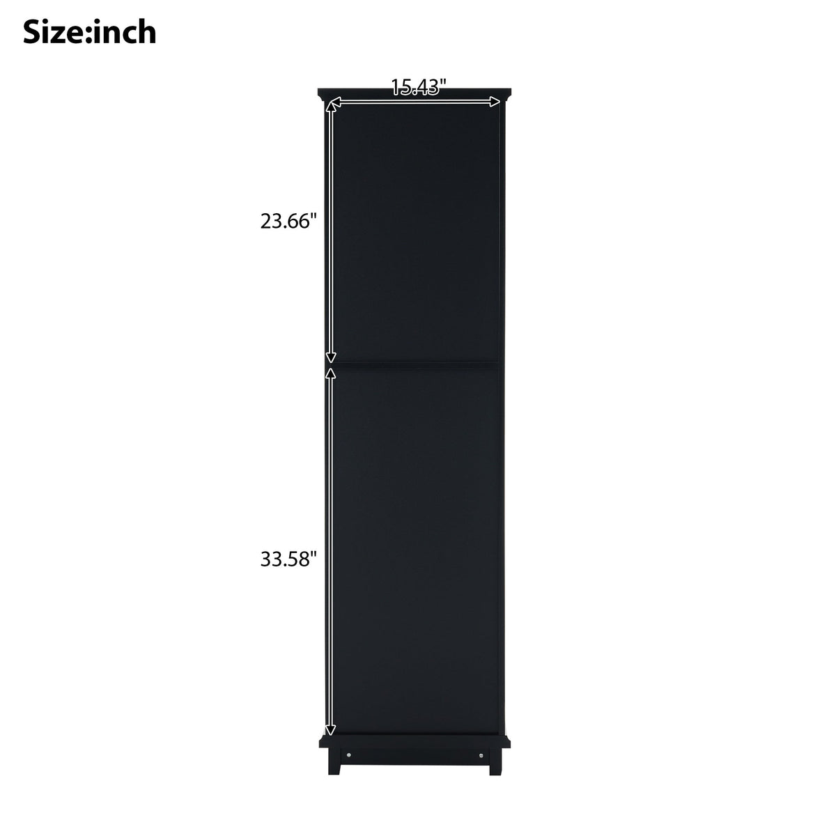 63" Tall Bathroom Storage Cabinet with Glass Doors