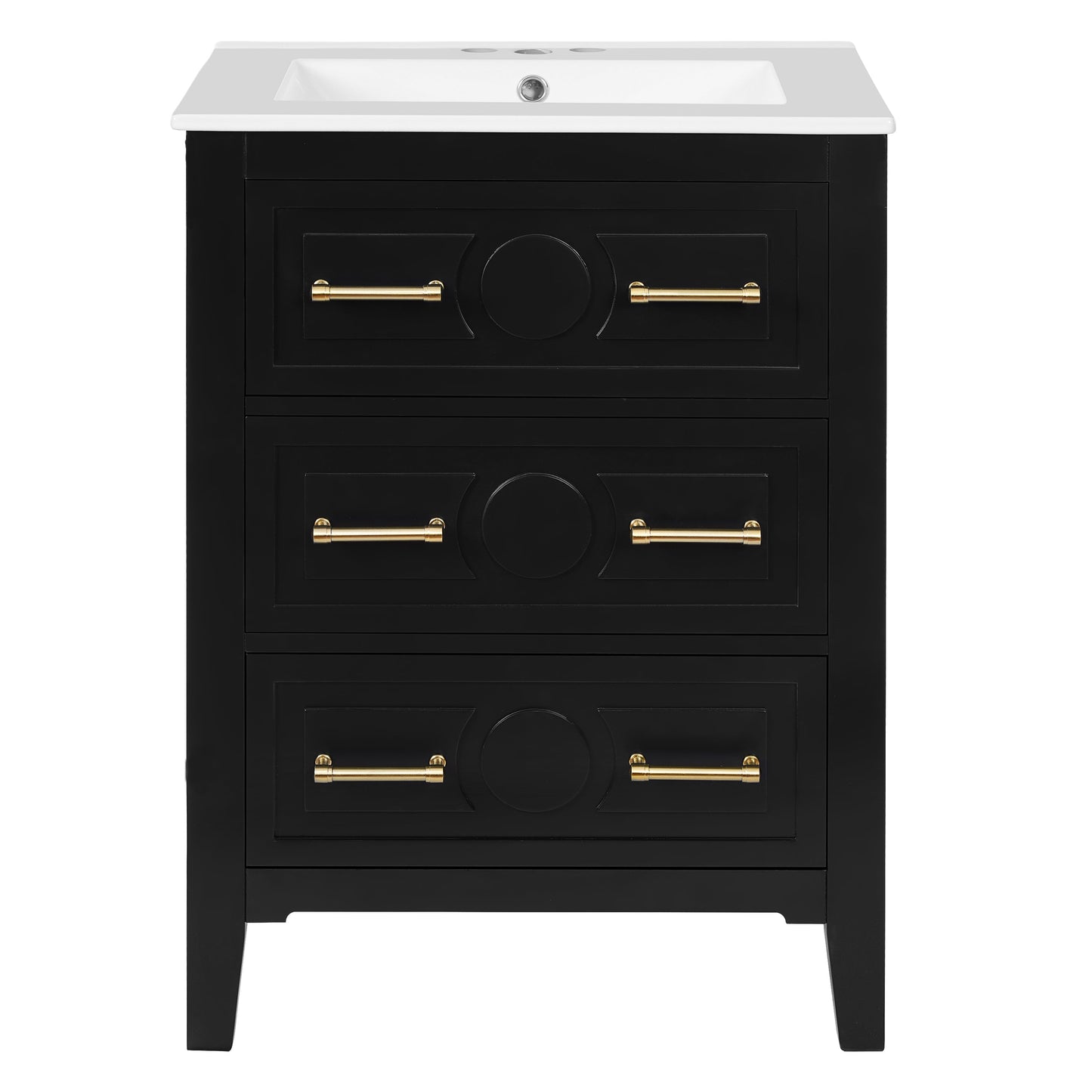 24'' Bathroom Vanity with Ceramic Sink Combo