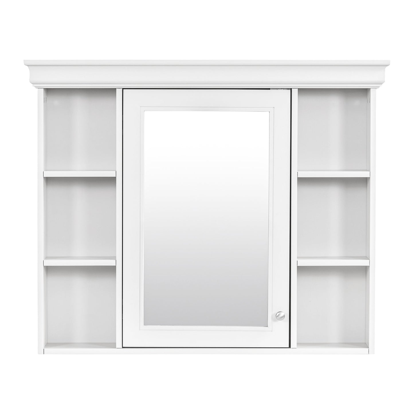 35" x 28" White Wall Mounted Bathroom Storage Cabinet