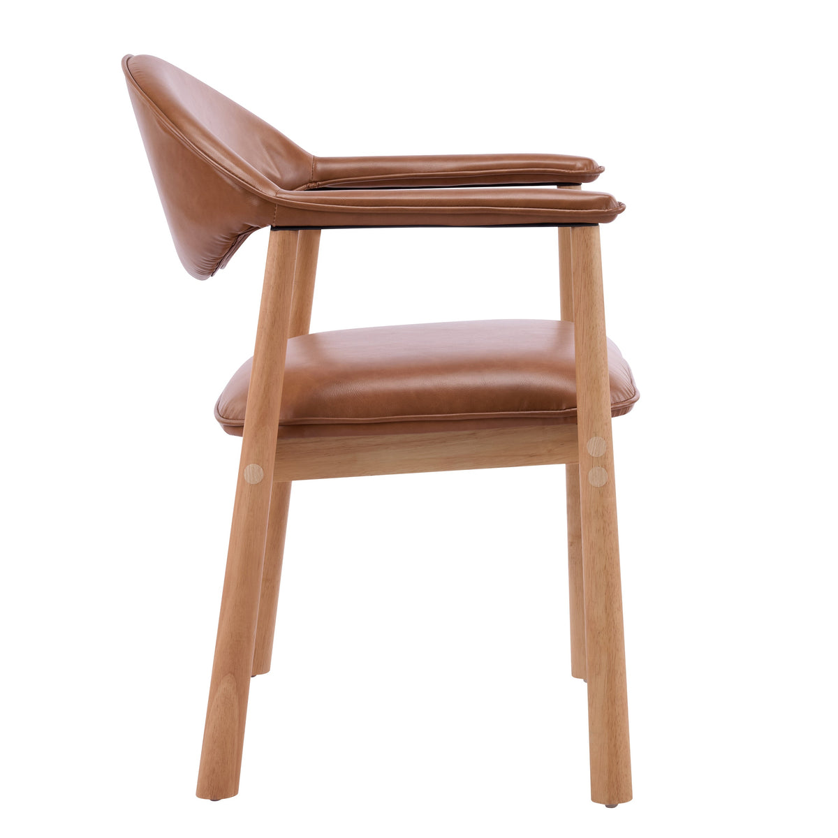 Modern Upholstered Dining Chairs with Curved Back