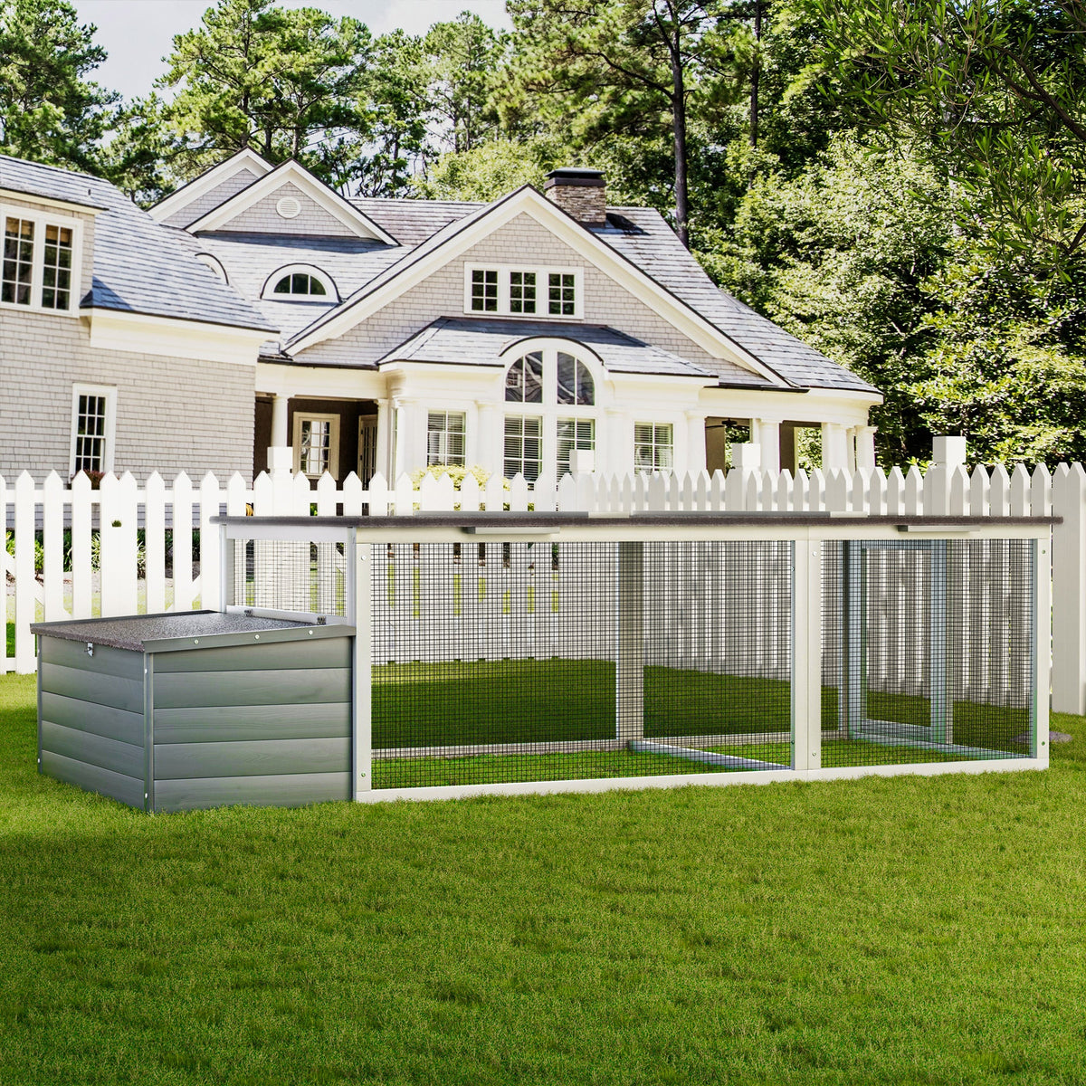 Large Chicken Coop with Run