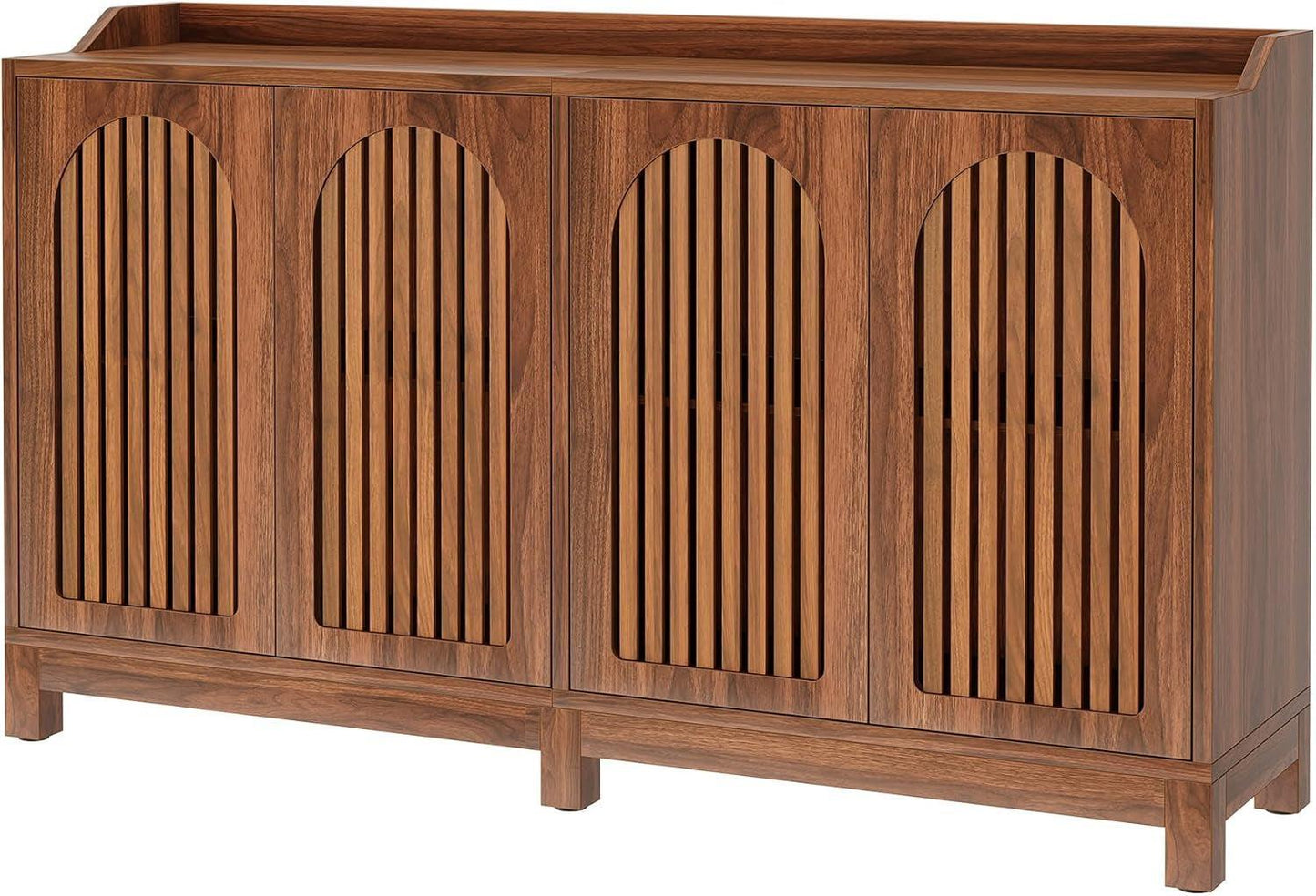 57 Inch Farmhouse Sideboard Cabinet With Adjustable Shelves