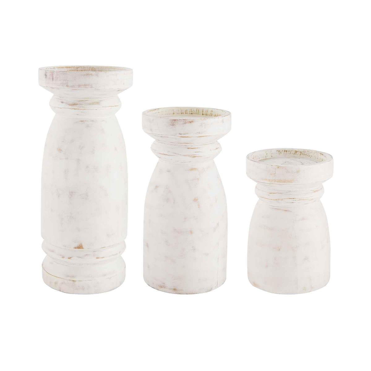 CHUNKY WHITE CANDLESTICKS