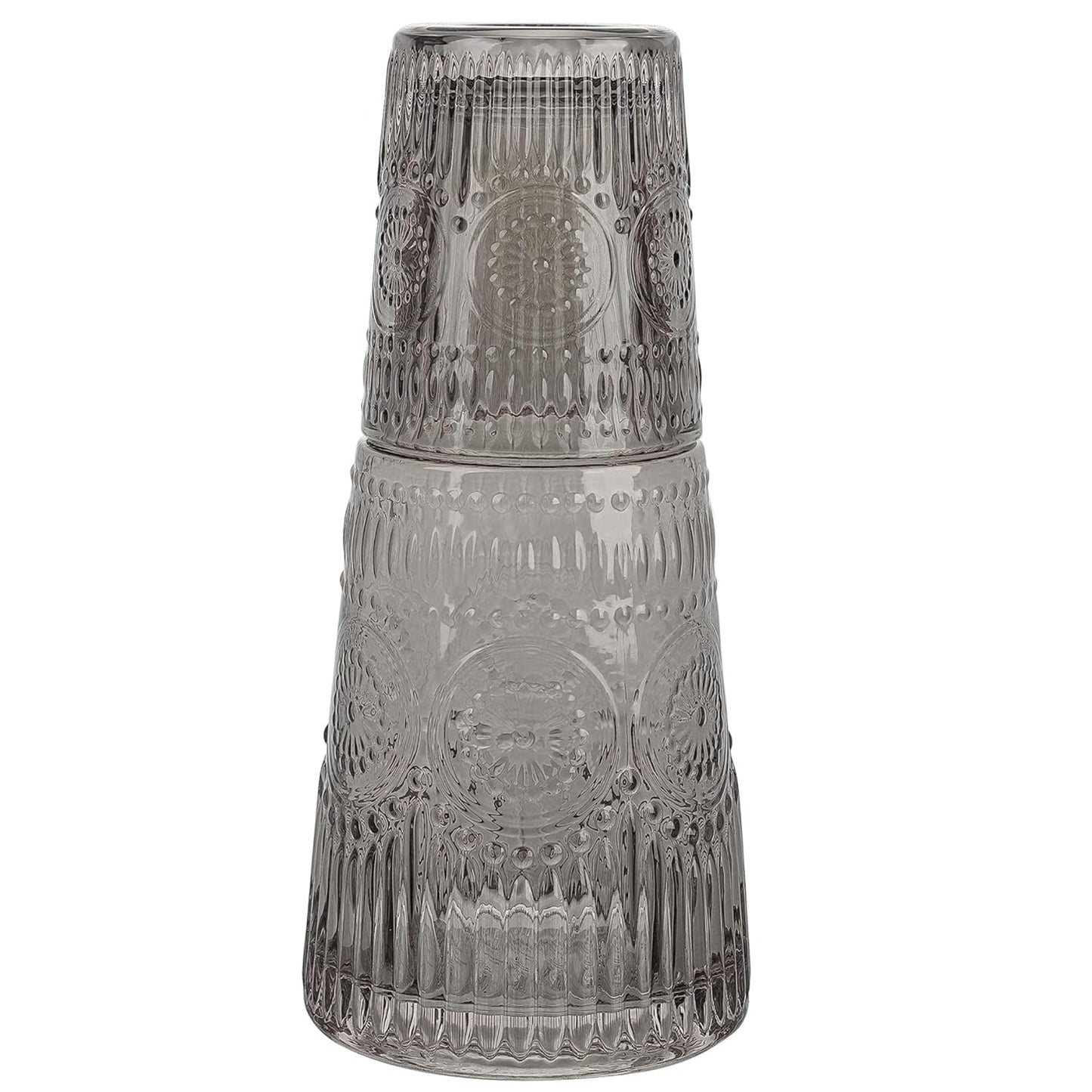 Vintage Smoke Gray Carafe Set 32.13 OZ.