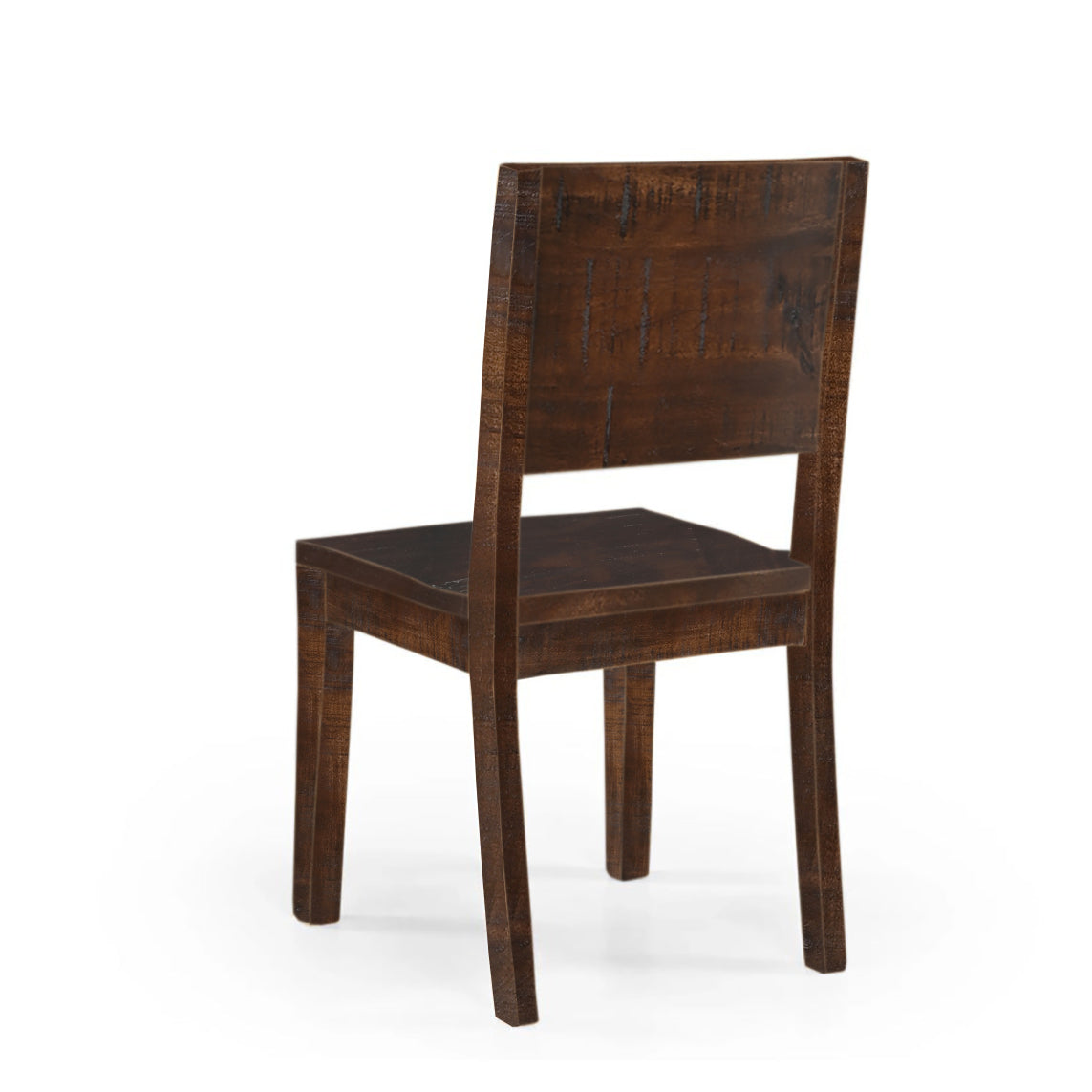 Timbergirl Dark Solid Mango Wood Simple Chair- Set of 2