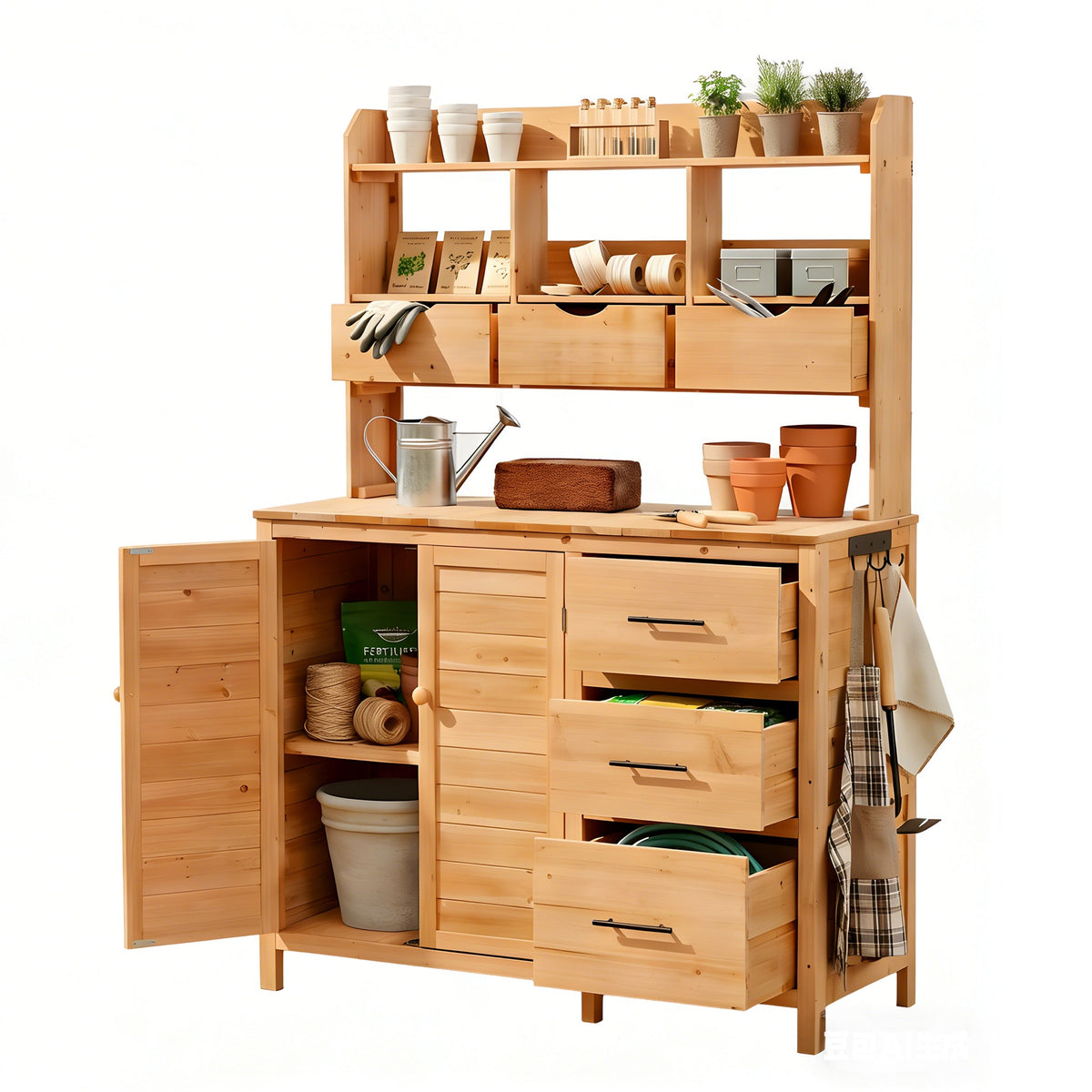 TOPMAX Farmhouse Patio Potting Bench