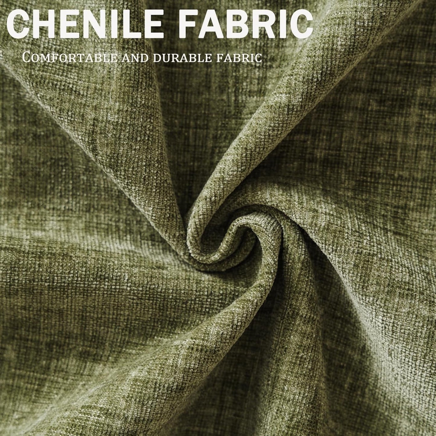 Green Chenille Oversized Accent Chair With Deep Storage