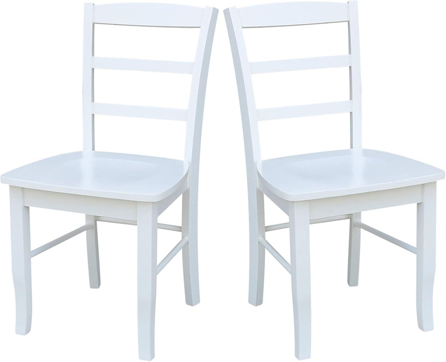 Madrid Ladderback Dining Chairs Set Of Two White Finish