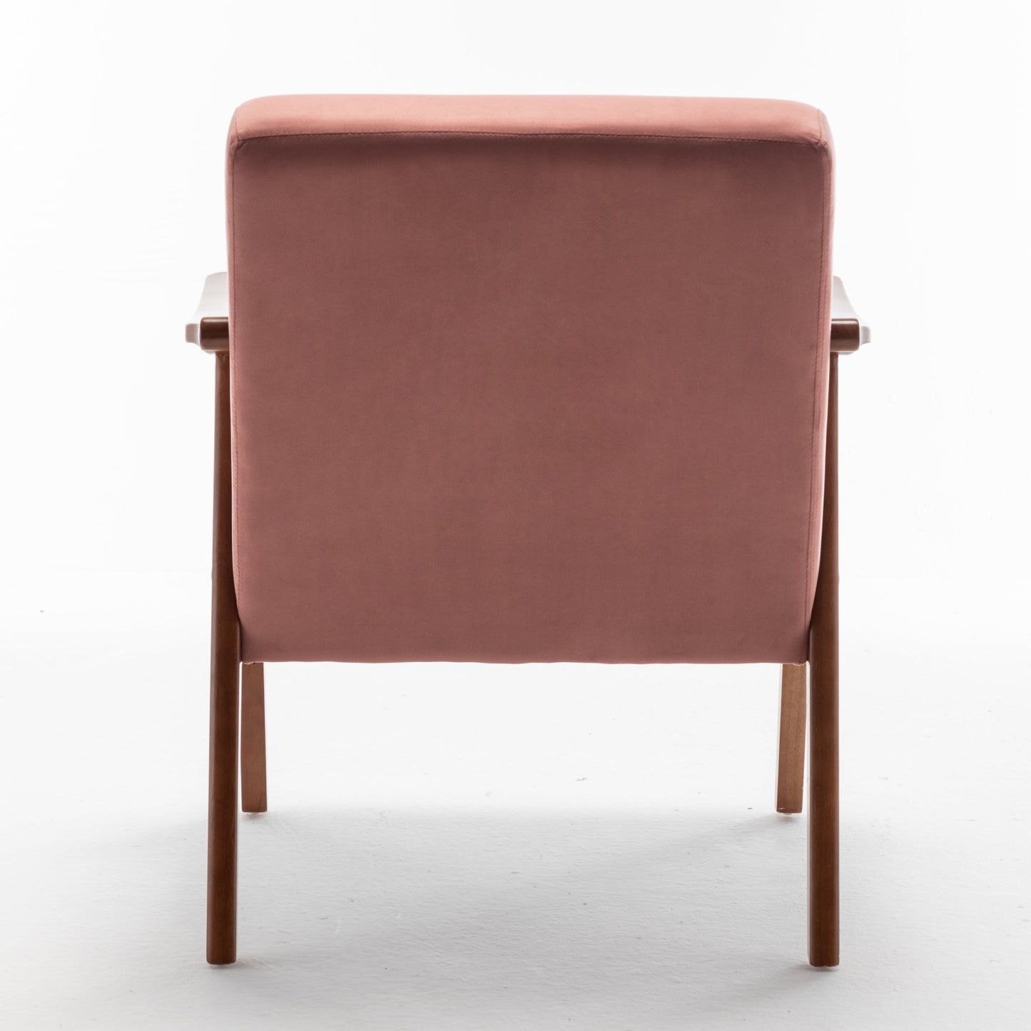 Accent Chair with Velvet Upholstery and Solid Wood Frame
