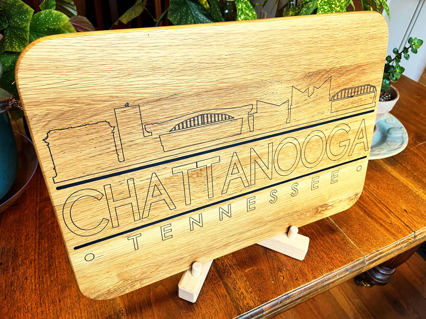 Chattanooga Skyline Charcuterie Board - Handmade White Oak