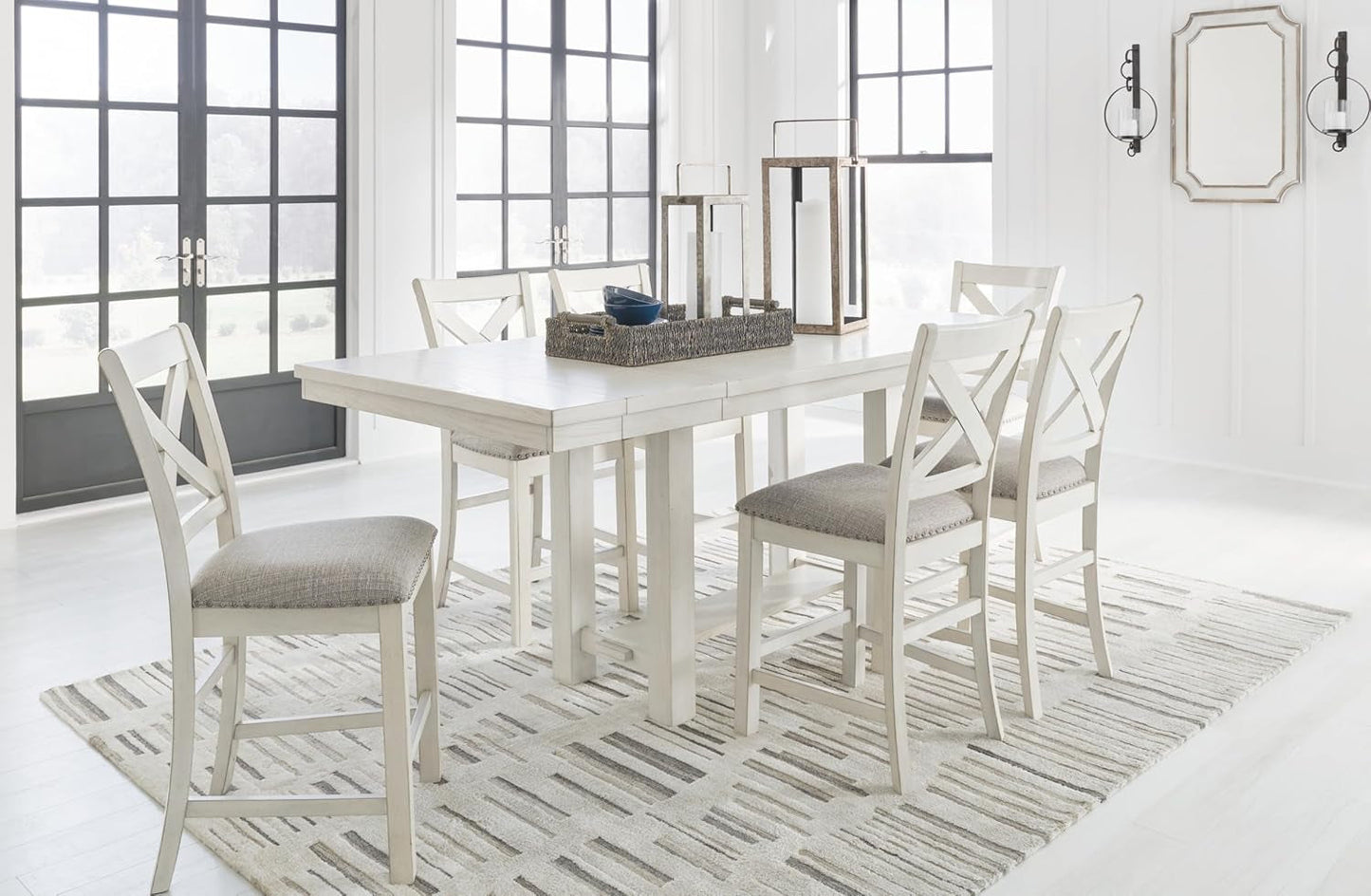 Robbinsdale Counter Height Dining Extension Table 42W 86D White