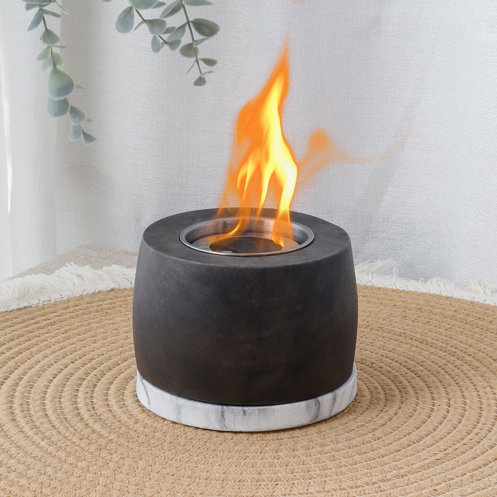 Black Graphite Color Cement Concrete Portable Fireplace