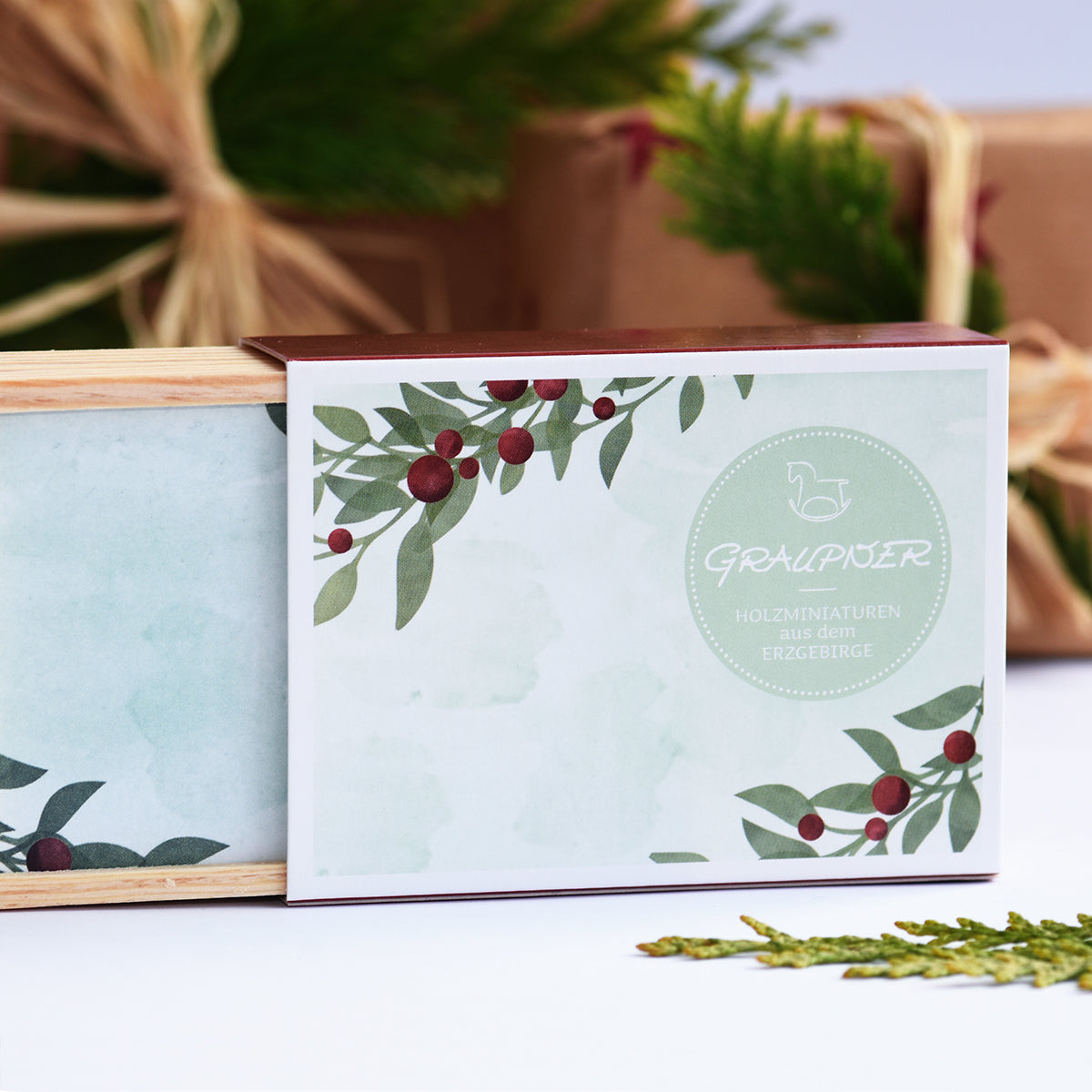 Congratulations box - Snowman Forest