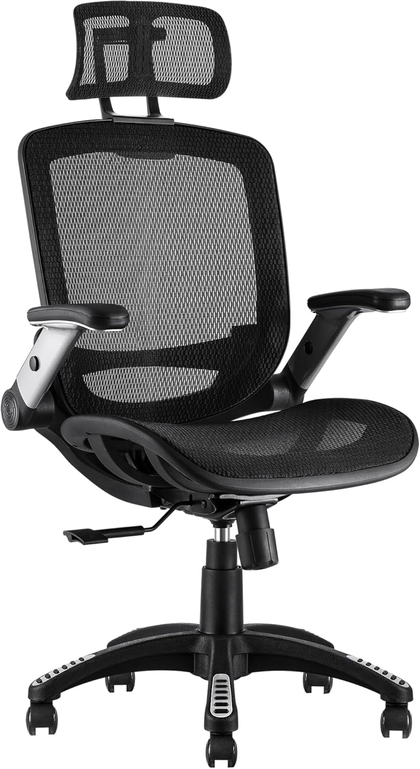 Big Tall Mesh Office Chair With Headrest And Tilt