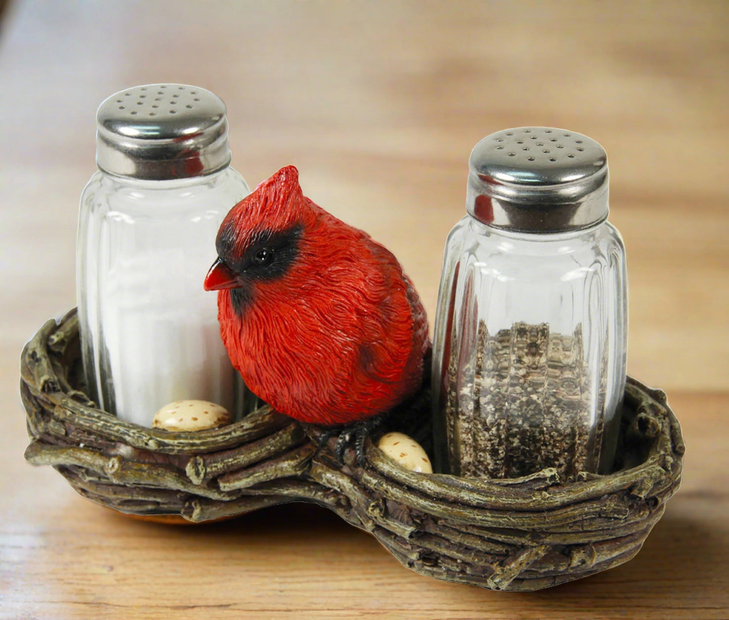 Salt and Pepper Shakers-Cardinal