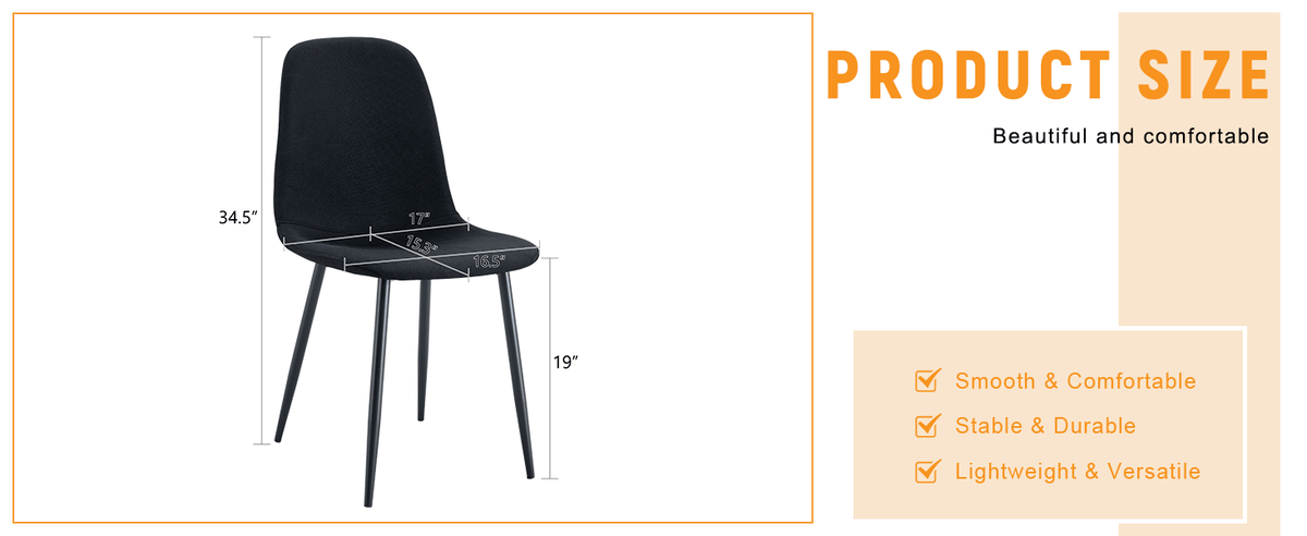 Luxury Simple Chair - Set of 4