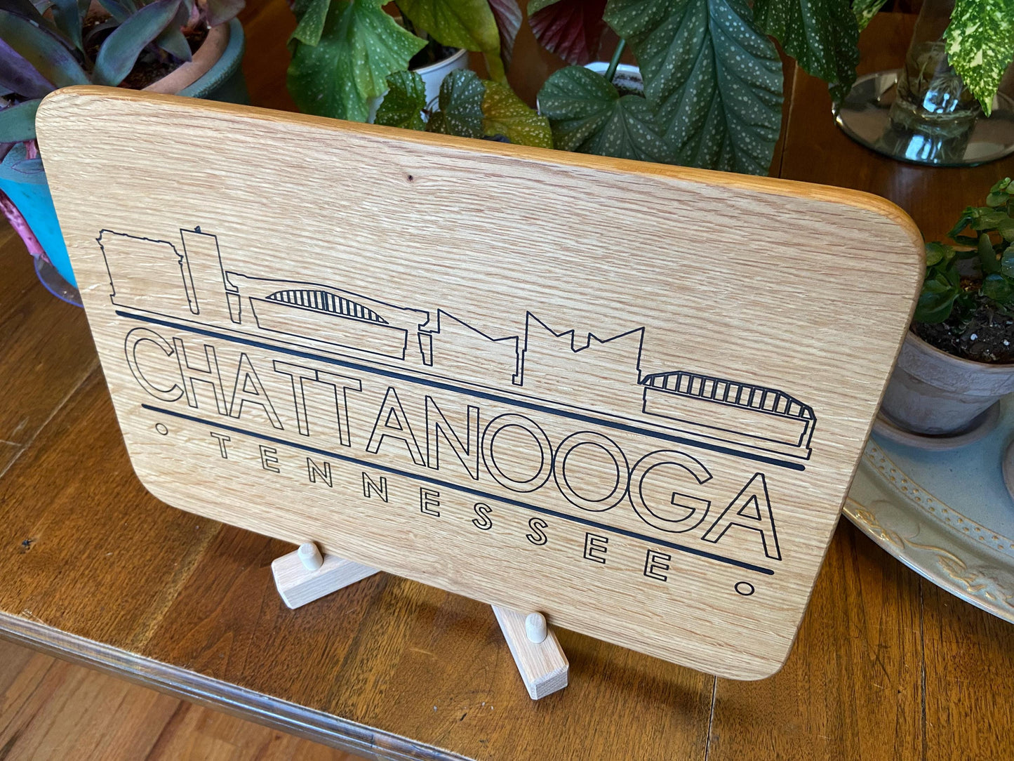 Chattanooga Skyline Charcuterie Board - Handmade White Oak