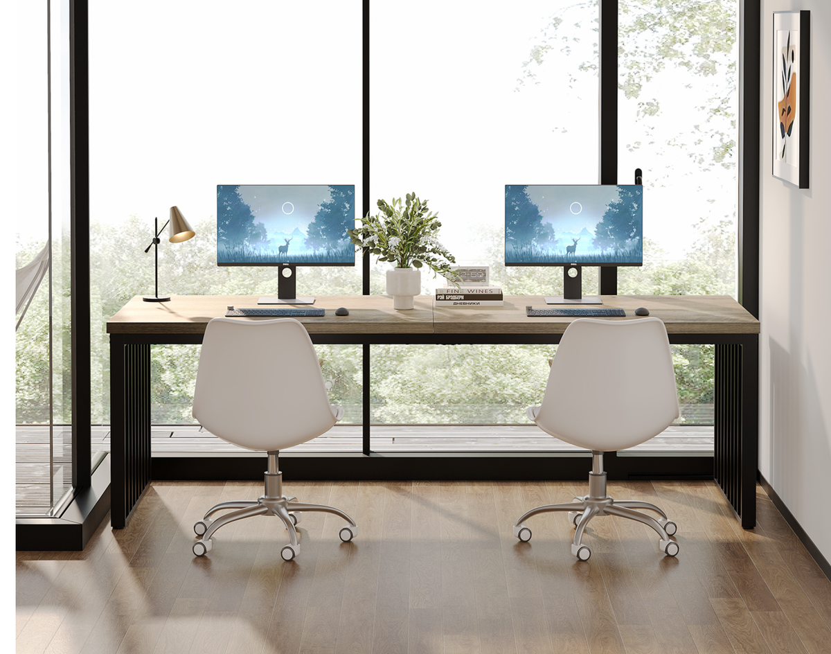 78.74 Inches Double Computer Desk for 2 Person