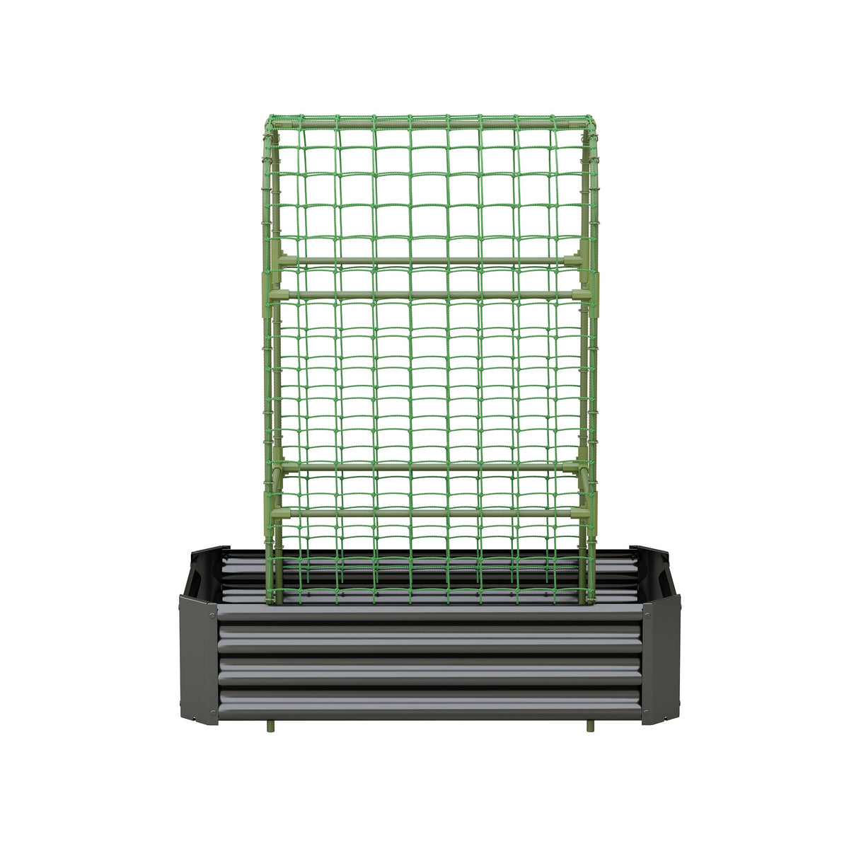 2-in-1 Raised Garden Bed with Trellis