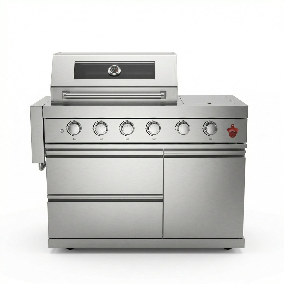 75300 BTU 6 Burners Deluxe Stainless Steel Gas Outdoor Kitchen Barbecue Island Grill