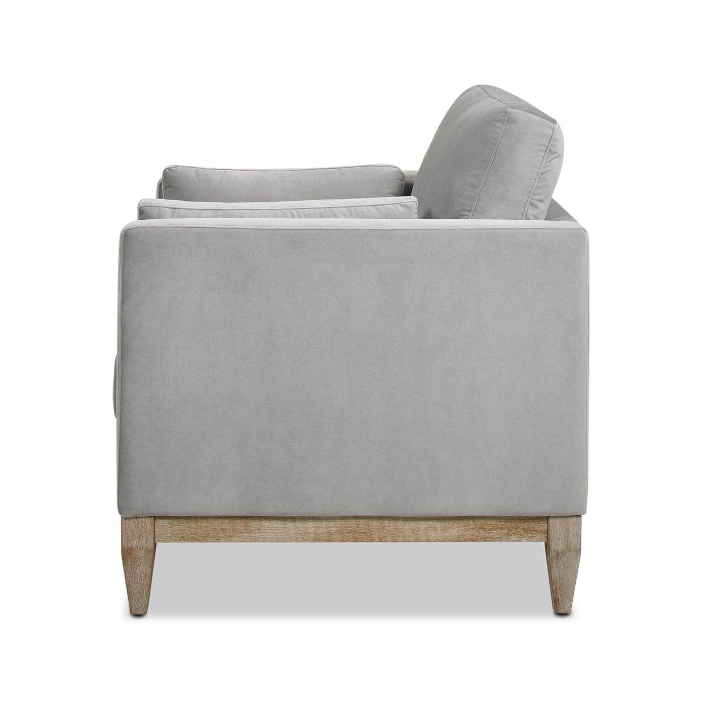 Knox 36' Modern Farmhouse Arm Chair, Opal Grey Velvet