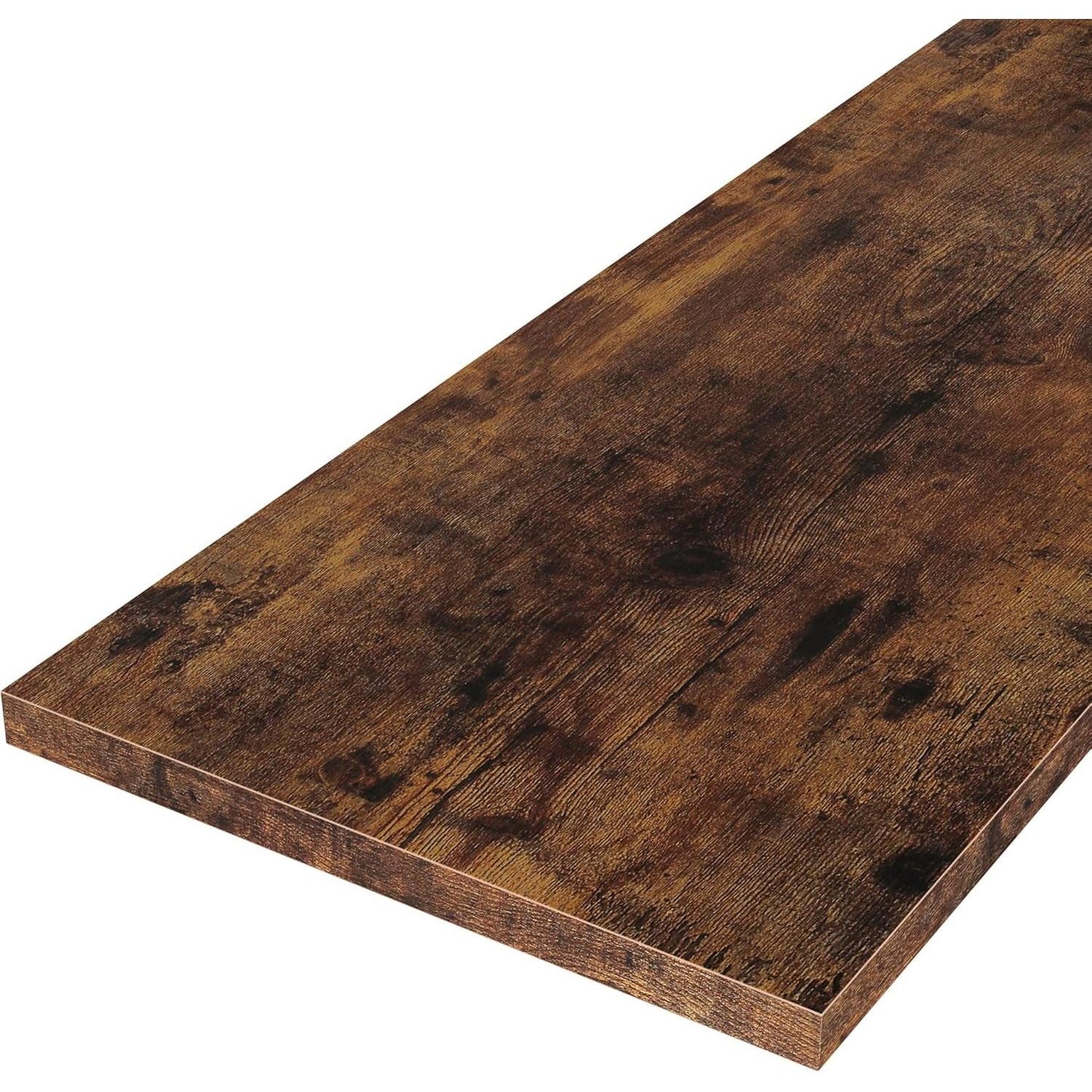 Geometric Bookcase 6 Tier S Shaped Rustic Brown Wood Shelf