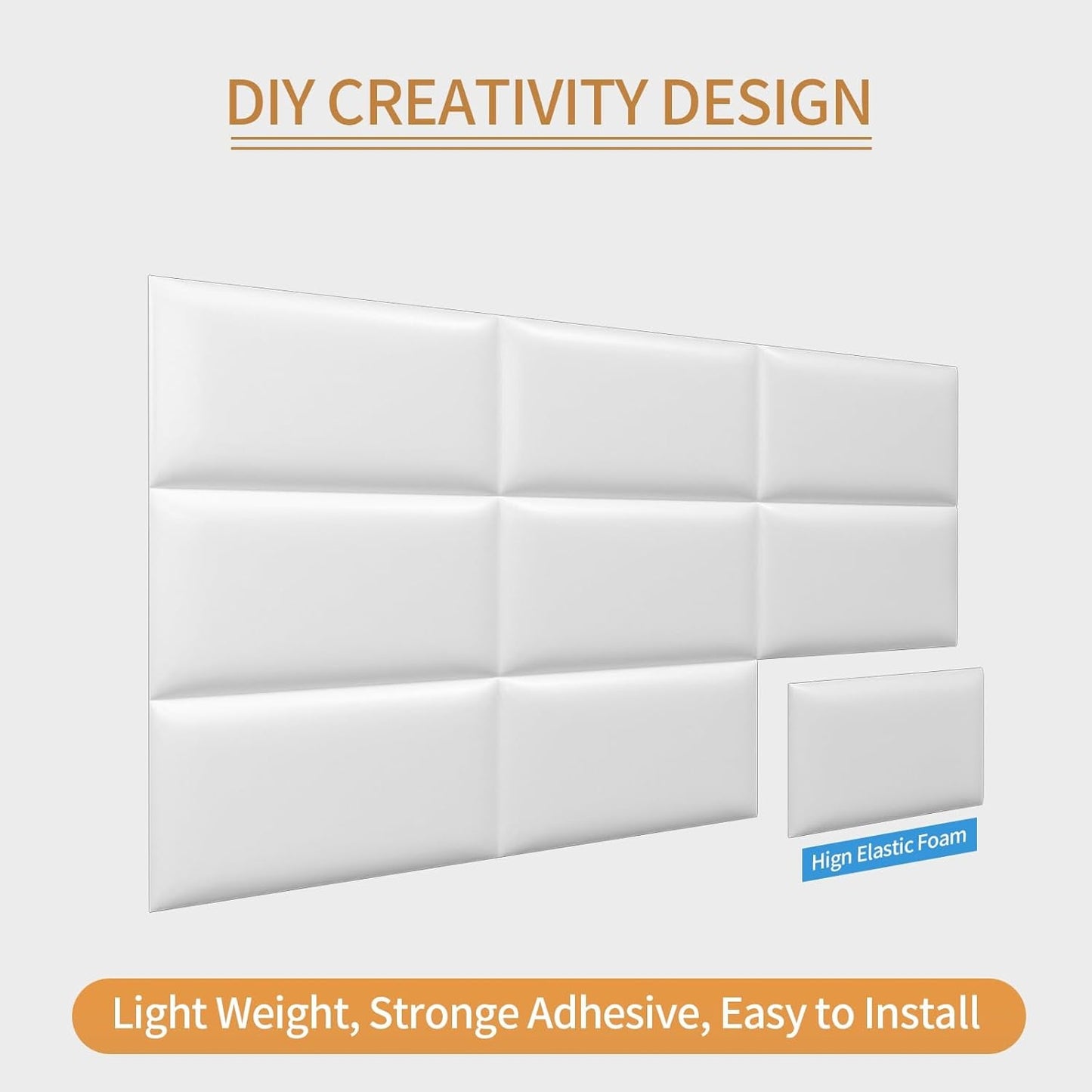Self-Adhesive 3D Upholstered Wall Panels for Bedrooms