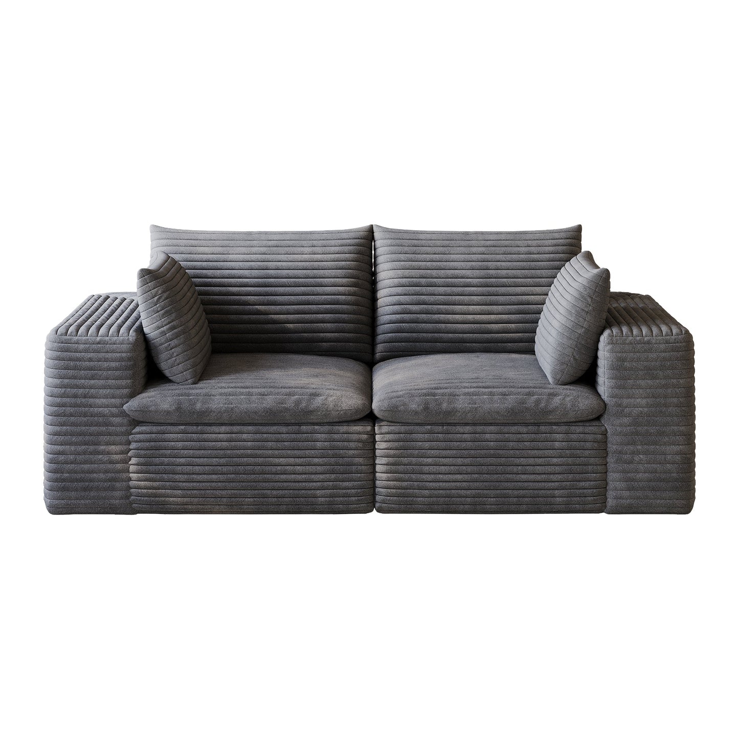71" Cloud Sofa - Corduroy Fabric, Deep Seat Couch