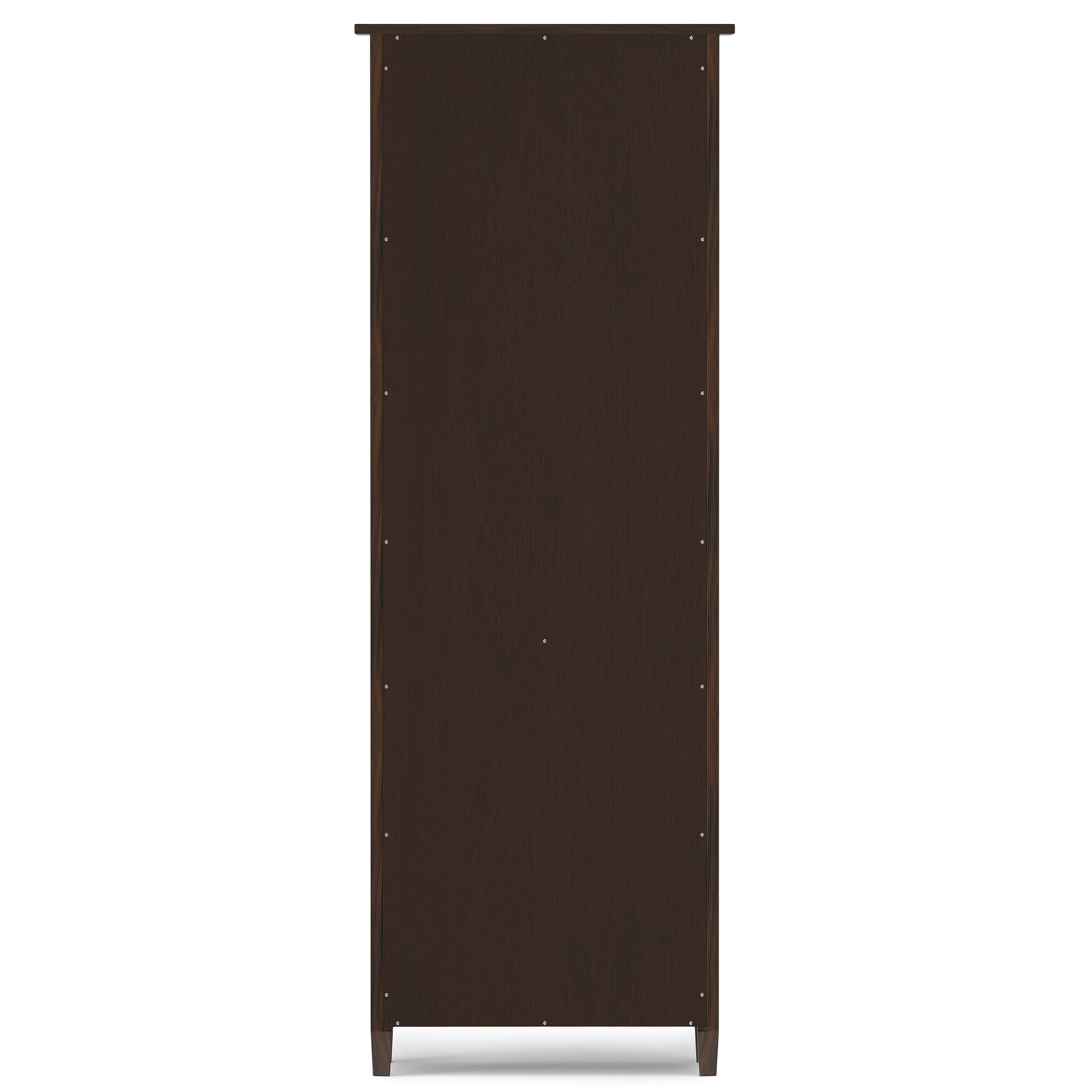 Warm Shaker 72 Inch Tall Solid Wood 5 Shelf Bookcase in Brunette
