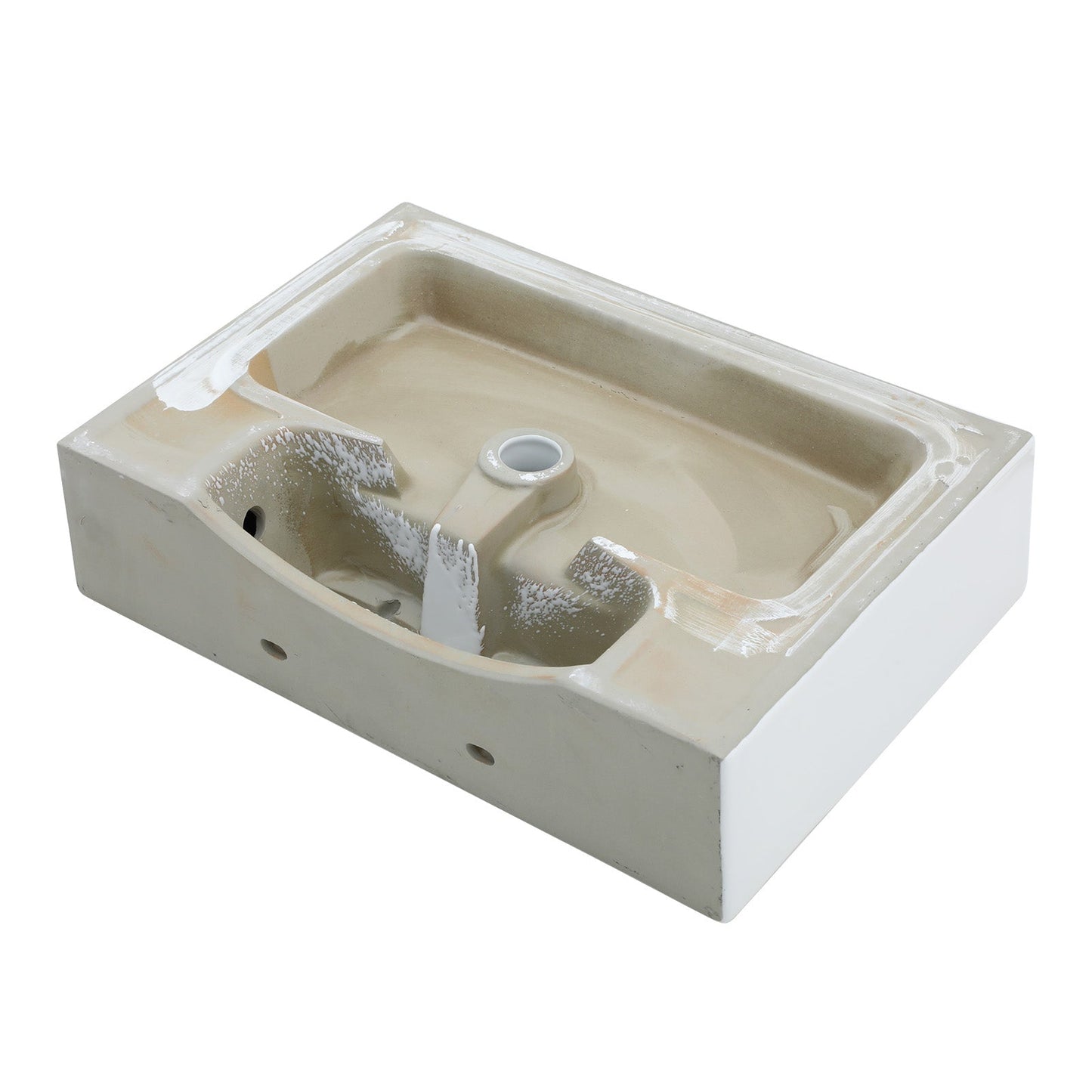 24" x 16.75" Bathroom Ceramic Console Sink with Overflow