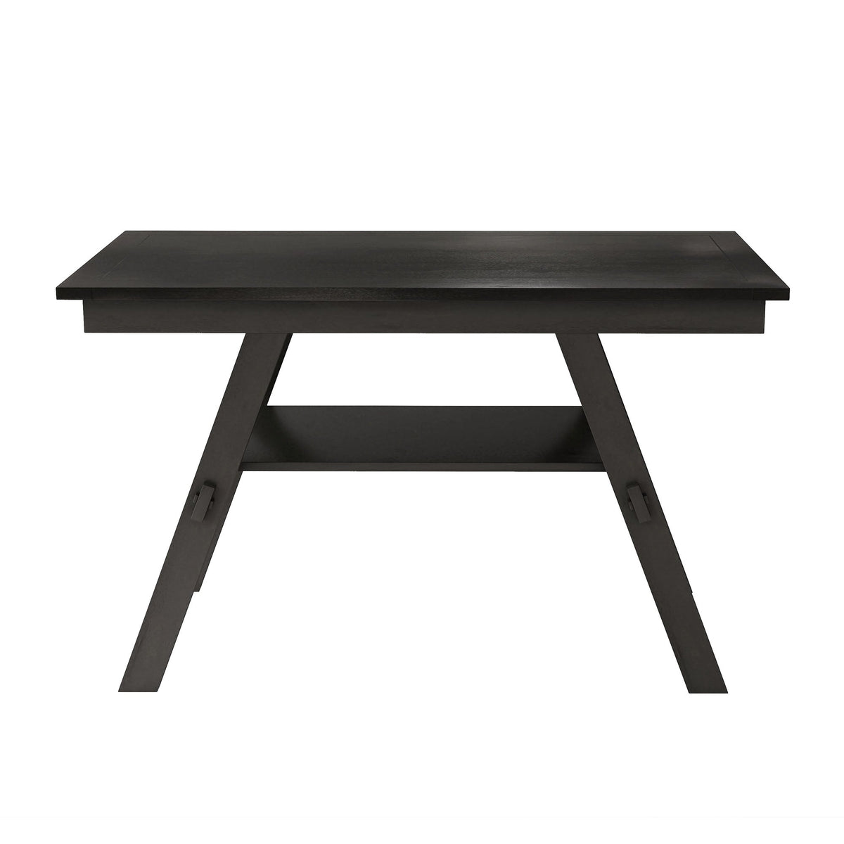 TOPMAX 6-Piece Wood Counter Height Dining Table Set with Storage Shelf