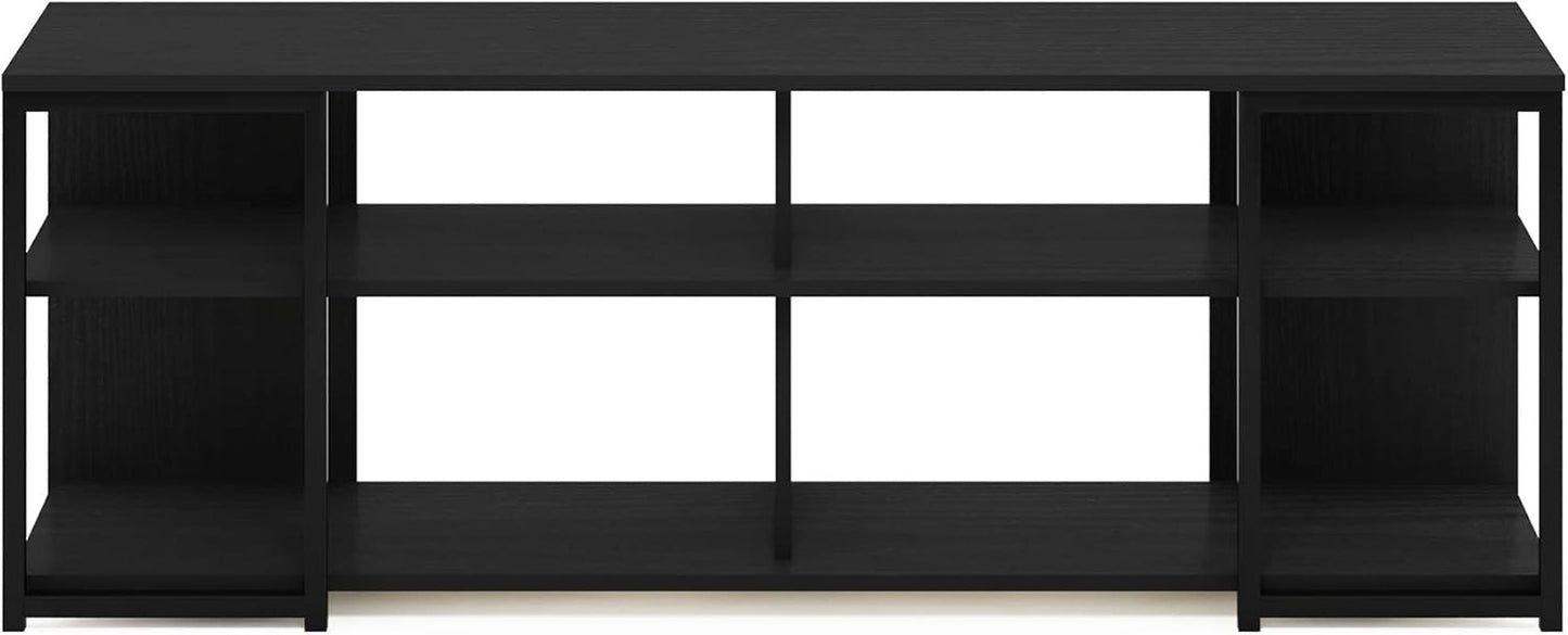 Entertainment Center TV Stand 65 Inch With Metal Frame Americano Black