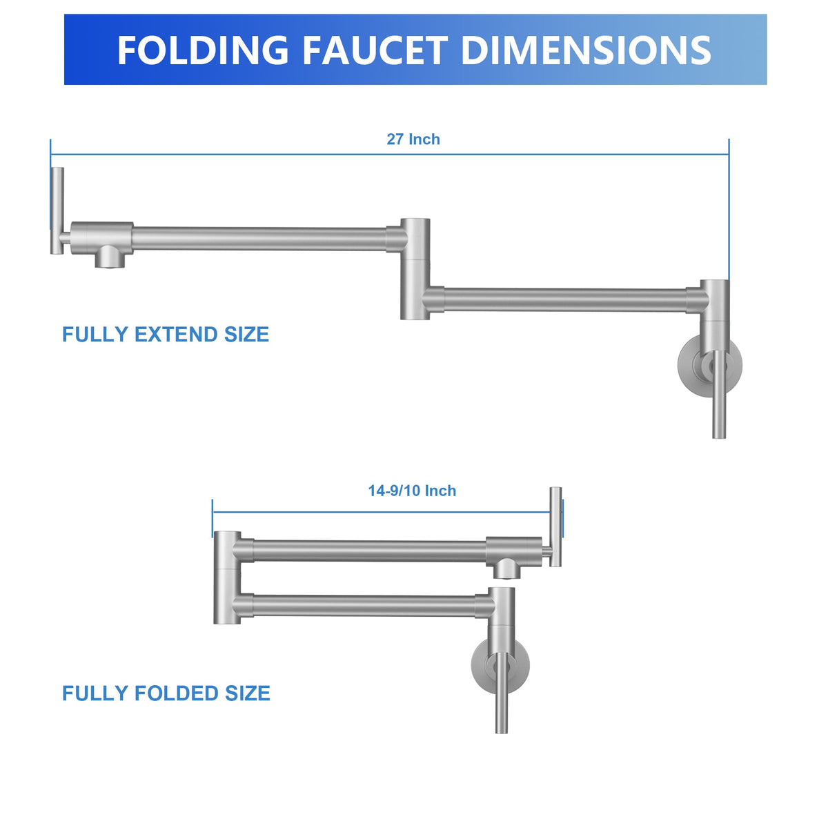 Pot Filler Faucet - Wall Mount Kitchen Sink Faucet