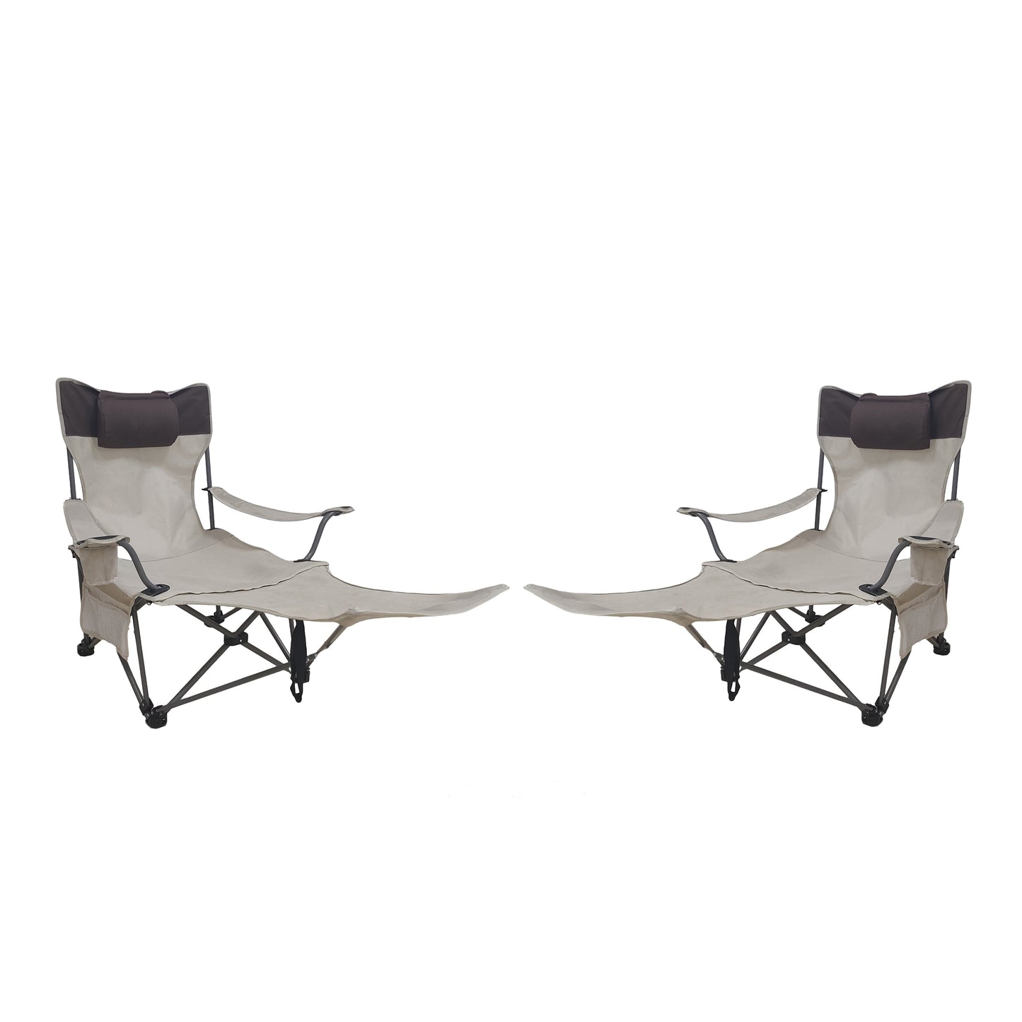 2PCS Outdoor Camping Chairs - Folding & Adjustable