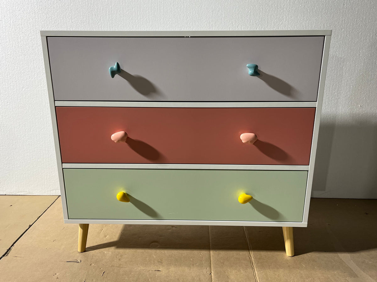 Kids 3 Drawer Dresser - Colorful Storage Solution for Children's Rooms