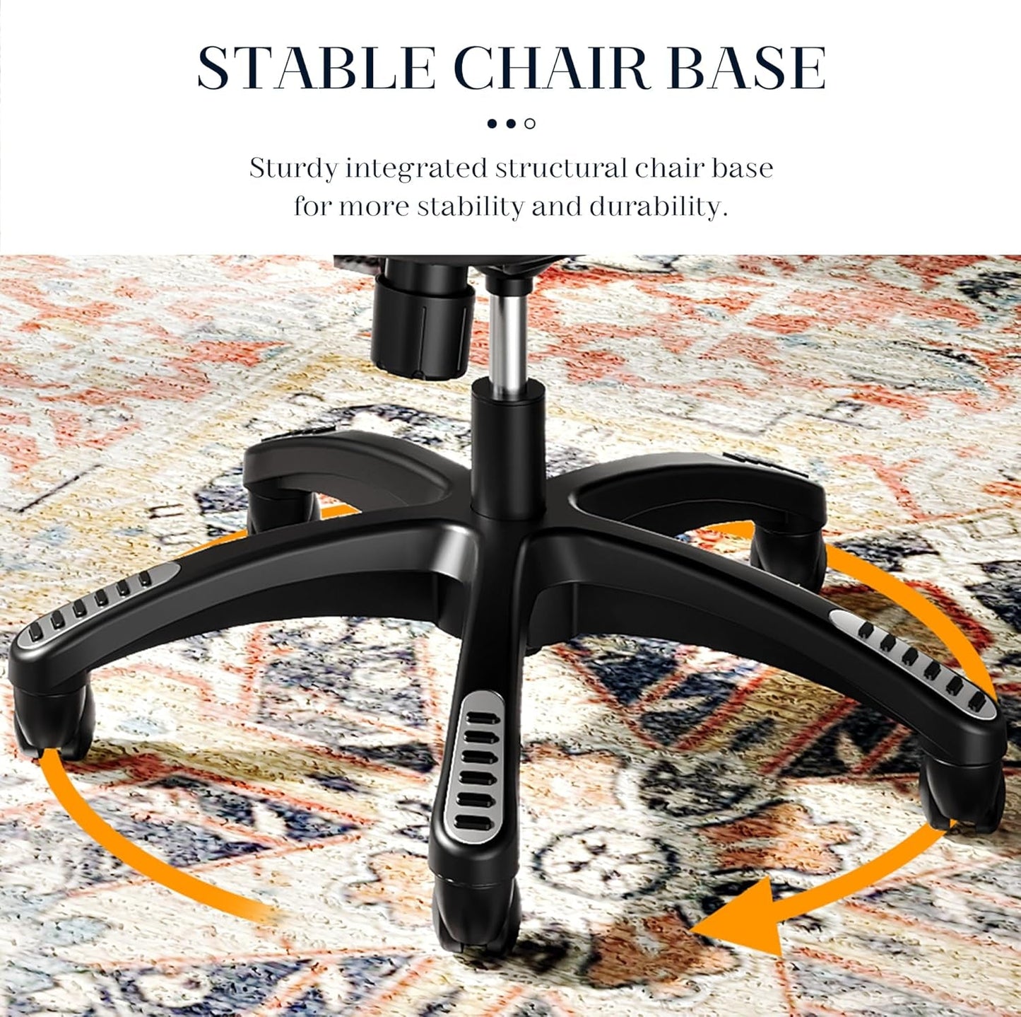 Blue Ergonomic Mesh Office Chair With Lumbar Support