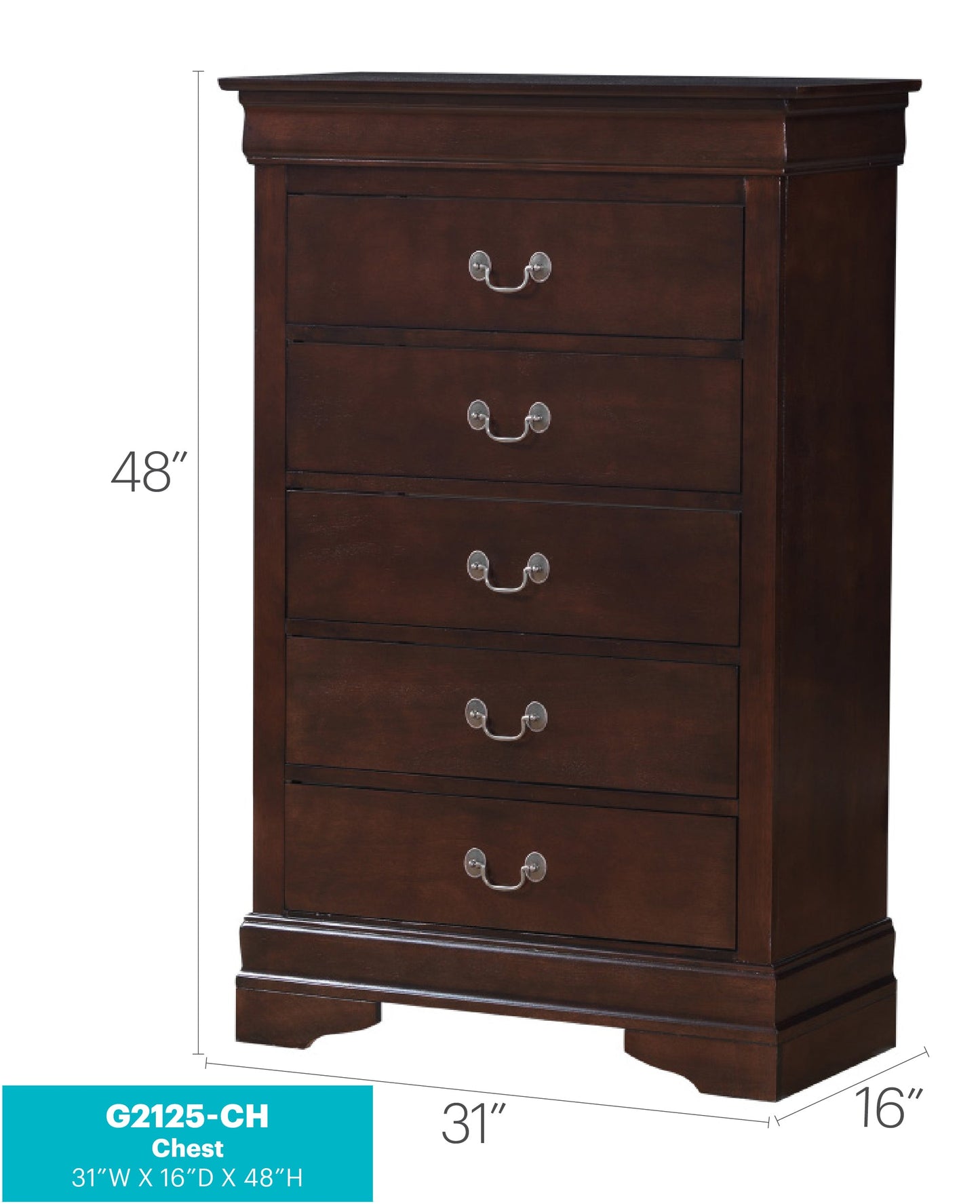 LouisPhillipe G2125-CH Chest - Cappuccino