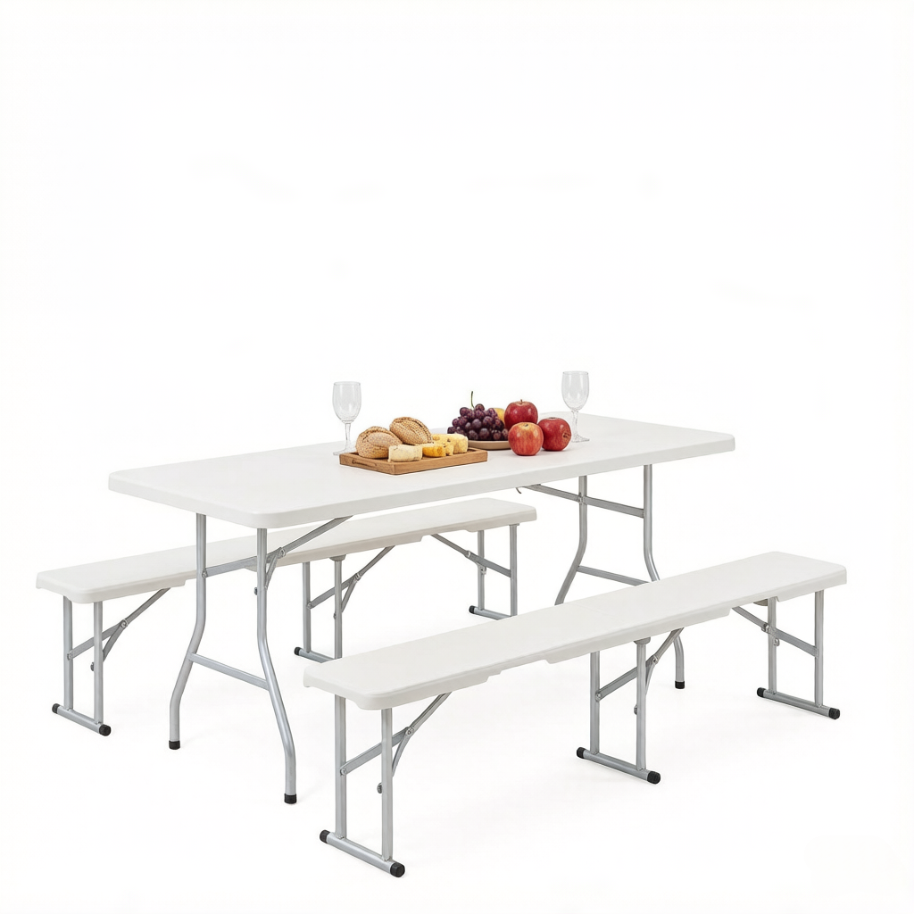 Foldable Picnic Table and Chairs Set