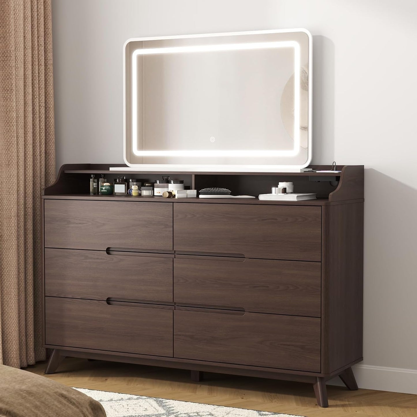 55-Inch Dresser With Integrated Charging Station USB