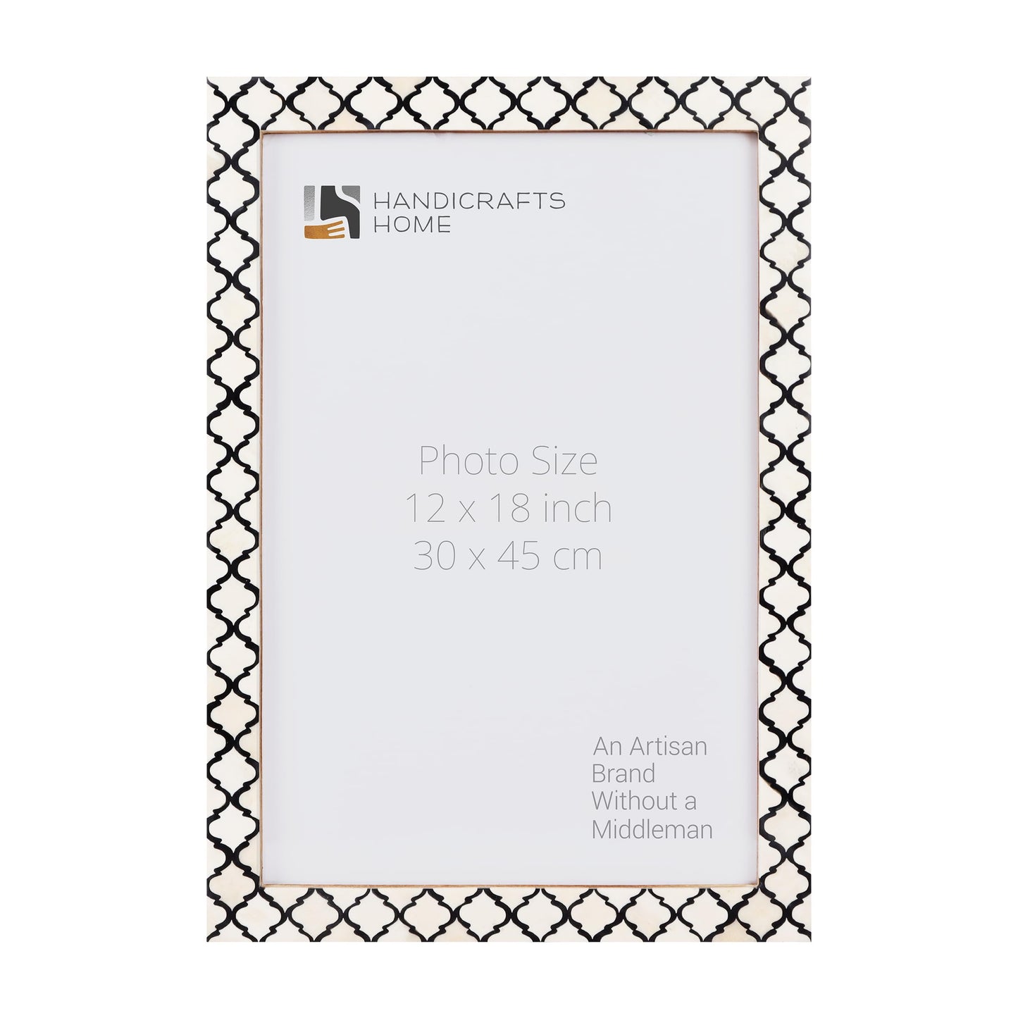 Poster Picture Frame Moroccan Bone & Resin Inlay Collection in 9 Sizes, Black