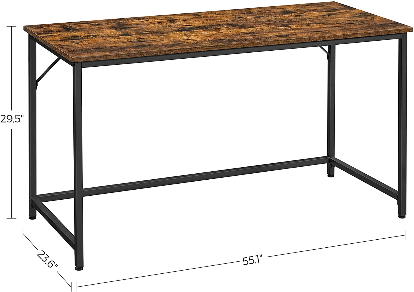 Computer Desk, 55.1-Inch Writing Desk, Home Office Small Study Workstation