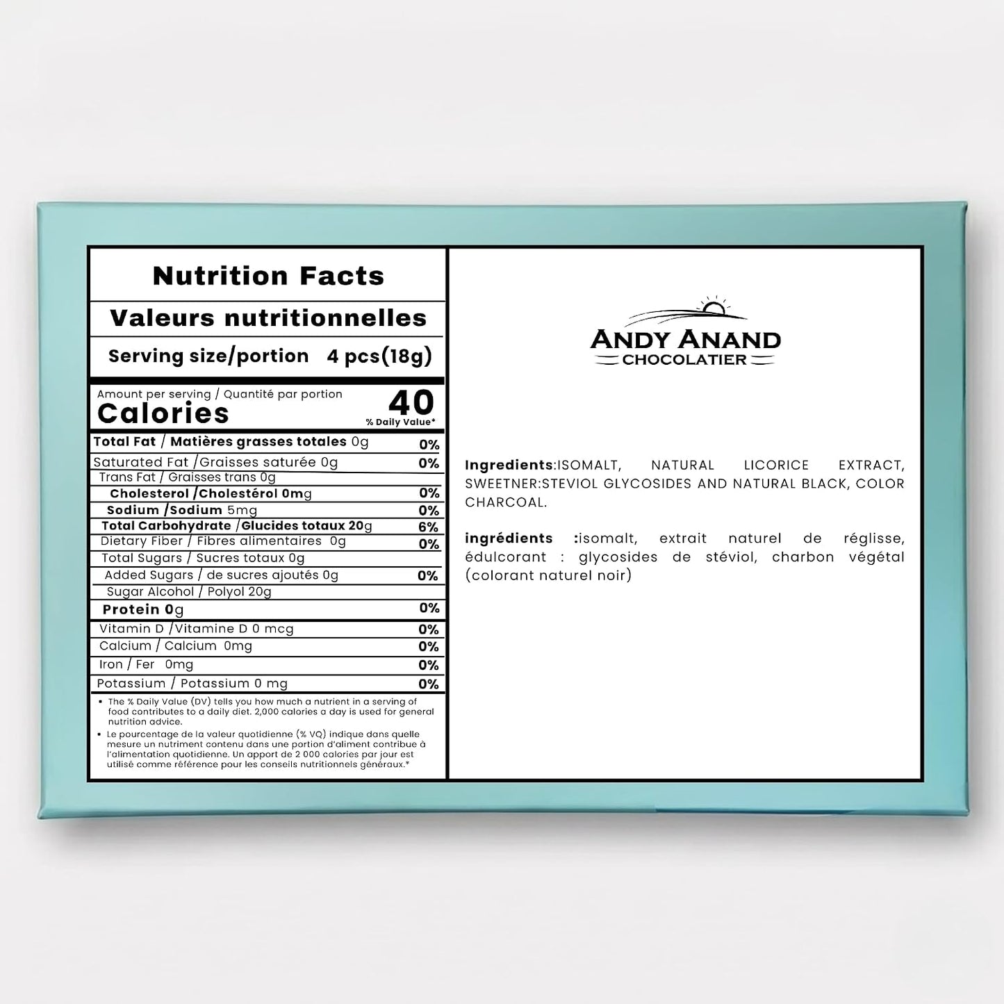Andy Anand Sugar-Free Australian Licorice Candy, 7 oz – Made in Europe, Stevia Sweetened, No Artificial Flavors, Keto & Diabetic-Friendly