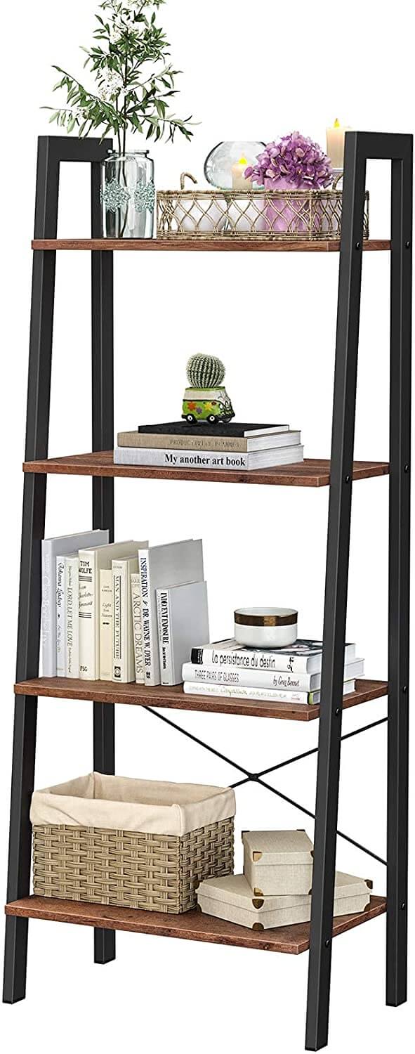 4-Tier Bookshelf & Storage Rack Shelves